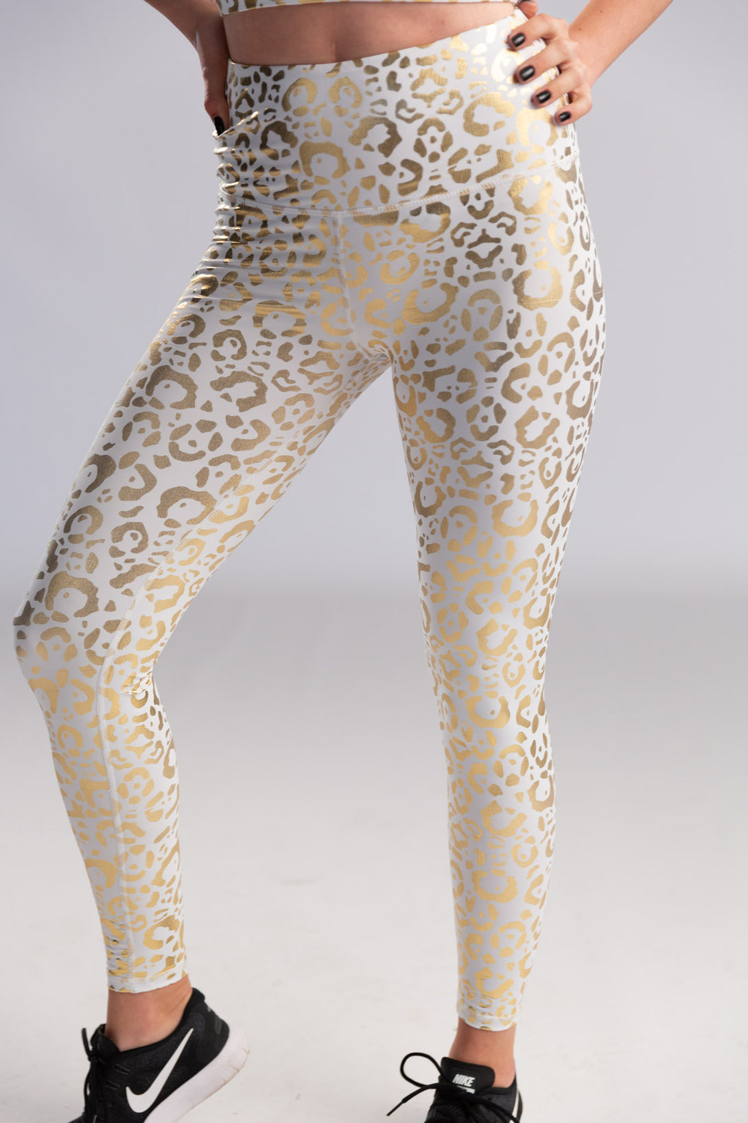 Golden Cheetah Raw Leggings